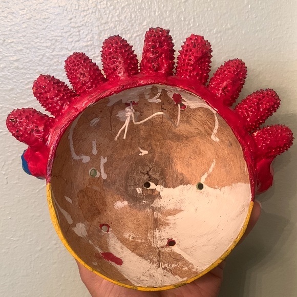 Coconut Shell Hand Painted Kawaii Cute Luna Moon Art Set - Picture 5 of 5